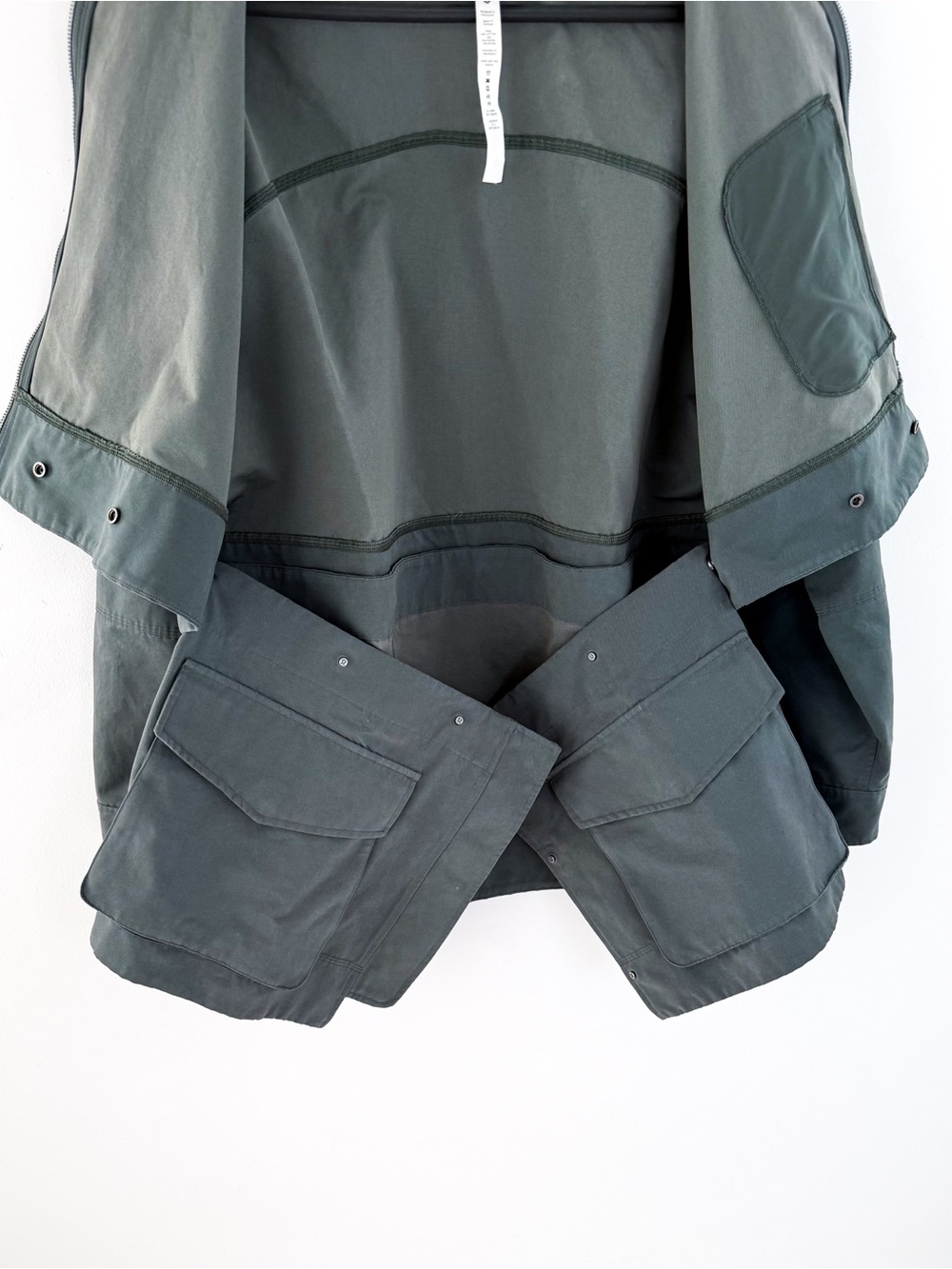 NEW Lululemon Men's Green-Gray Zip-Front Utility Field Jacket XL Detachable - Picture 11 of 15